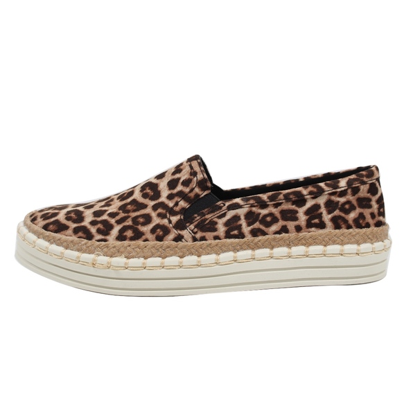 Oat Cheetah Espadrille Rubber Sole Loafer Slip On - Picture 3 of 5